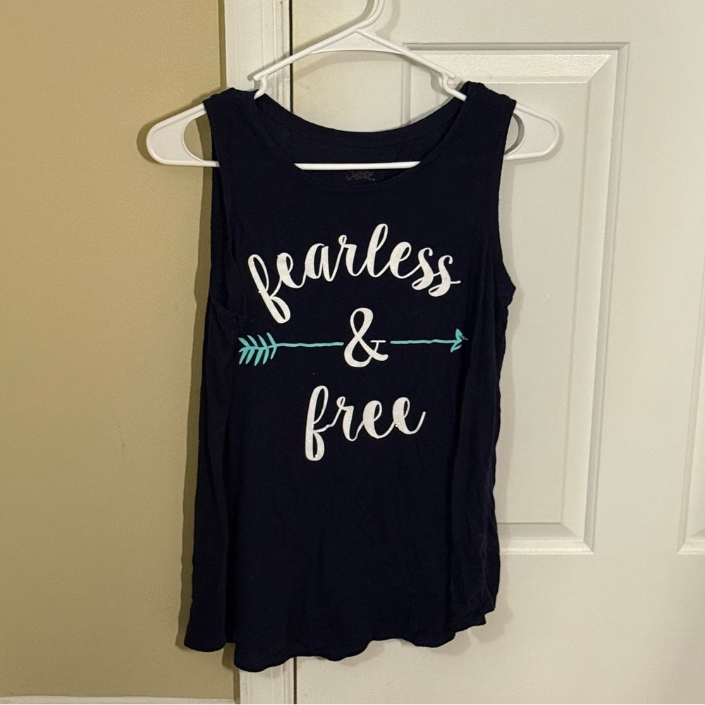 Justice Navy Blue Loose Tank Top